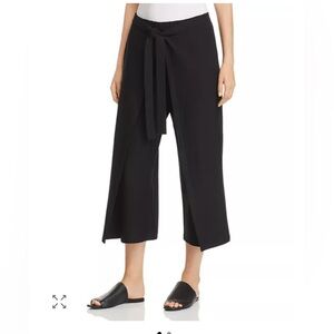 NWT Eileen Fisher Tie Front Overlay Crop Pant